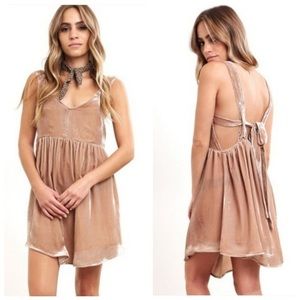 Saltwater Luxe Rose Velvet Dress